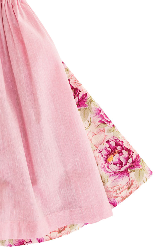 Kinderdirndl Pia 9919 mit Schürze, rosa