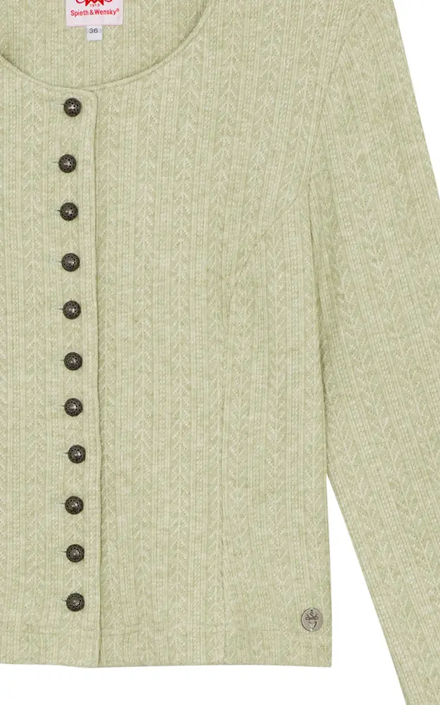 Jacke Dietzing, hellgrün Strickoptik