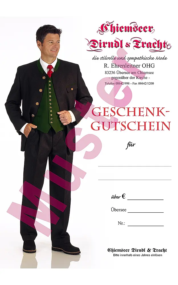 Geschenkgutschein Herren