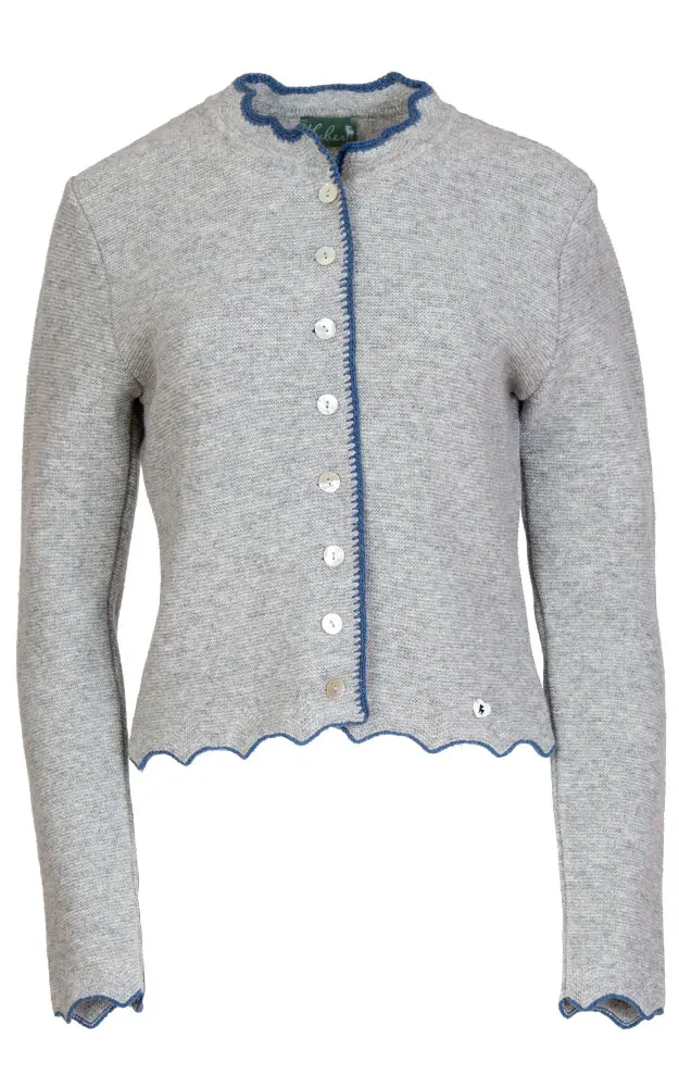 Strickjacke Elina, silber/jeans