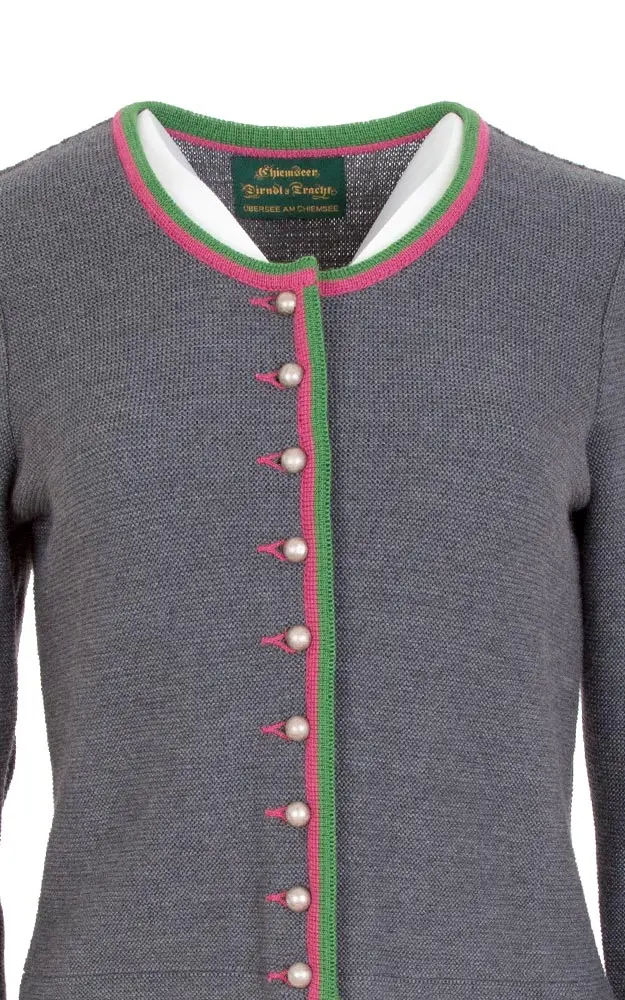 Strickjacke Samira 5, mittelgrau