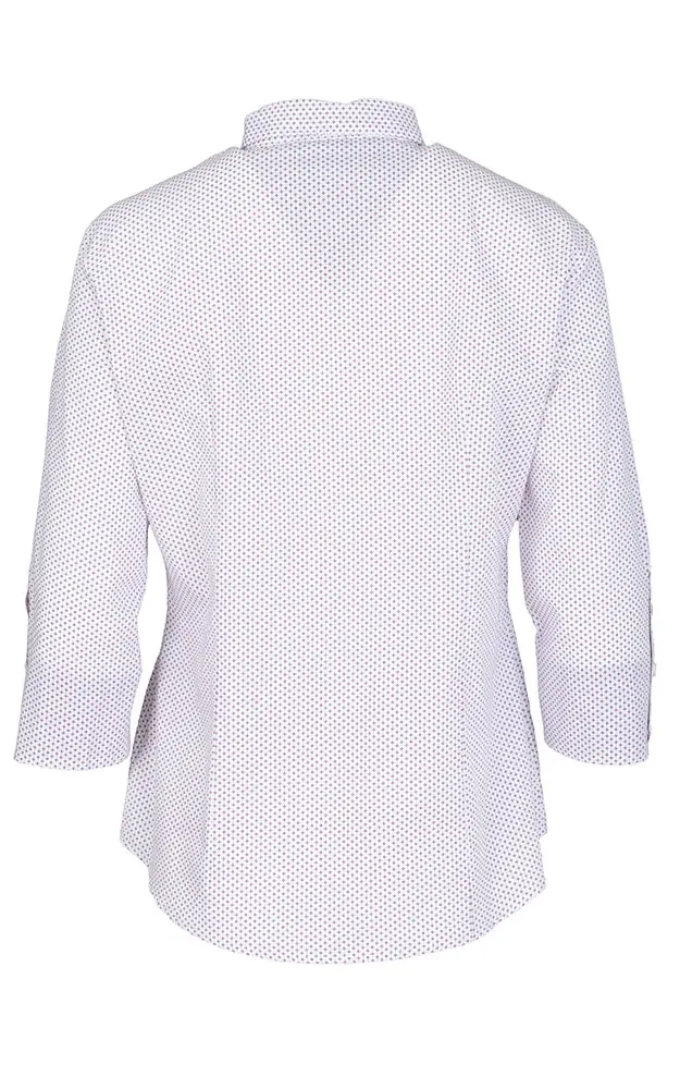 Trachtenbluse 6905 8448, weiß Kreuze beere