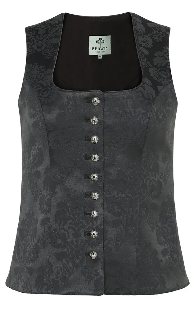 Mieder Jacquard, anthrazit