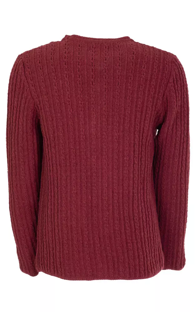 Strickjacke 1520, weinrot