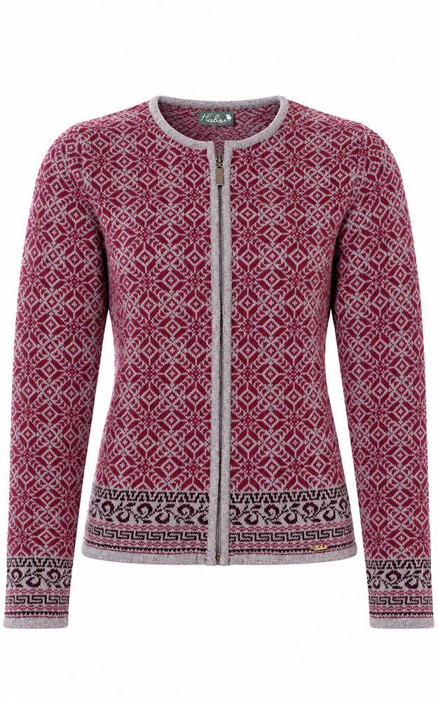 Strickjacke Paige, anthrazit/dahlie