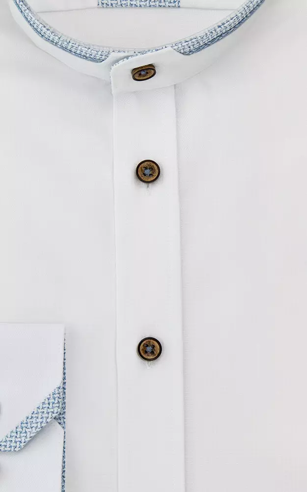 Hemd 3012, weiß/blau SK - Slim fit