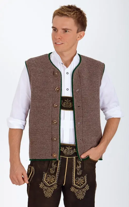 Strickweste Gierli, berber/tanne