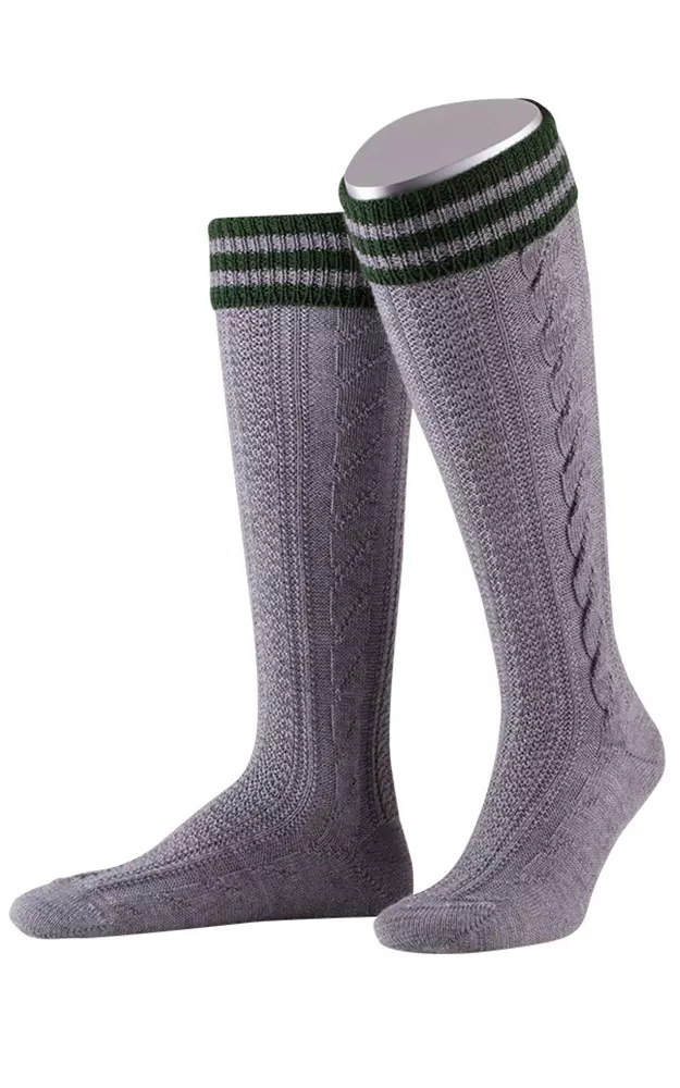 Kniestrümpfe Nr. 49, grau/grün