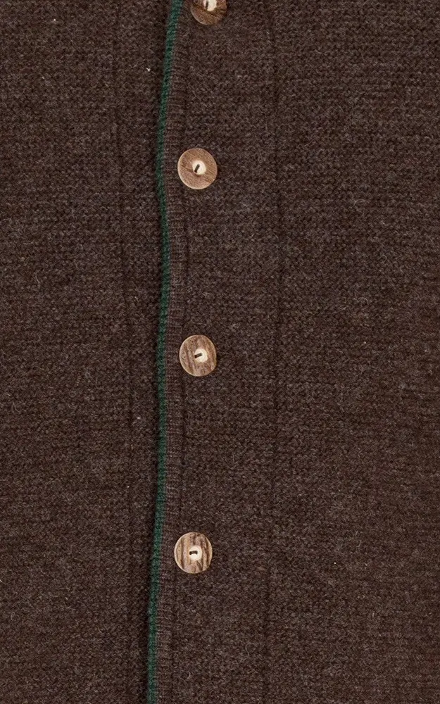 Strickjacke Gerhard, dunkelbraun/tanne