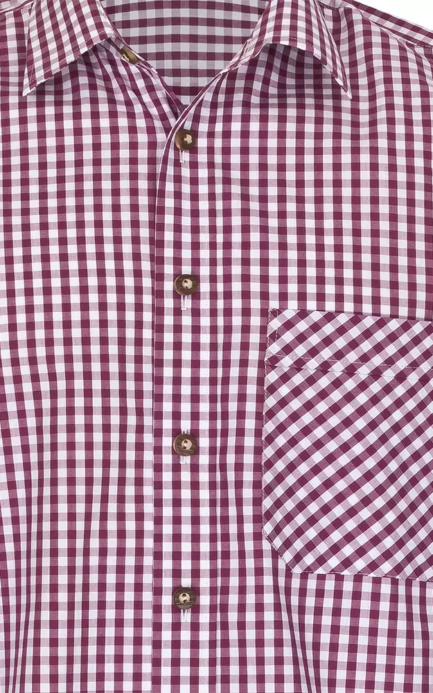 Hemd Cortina, # beere/weiß Kurzarm