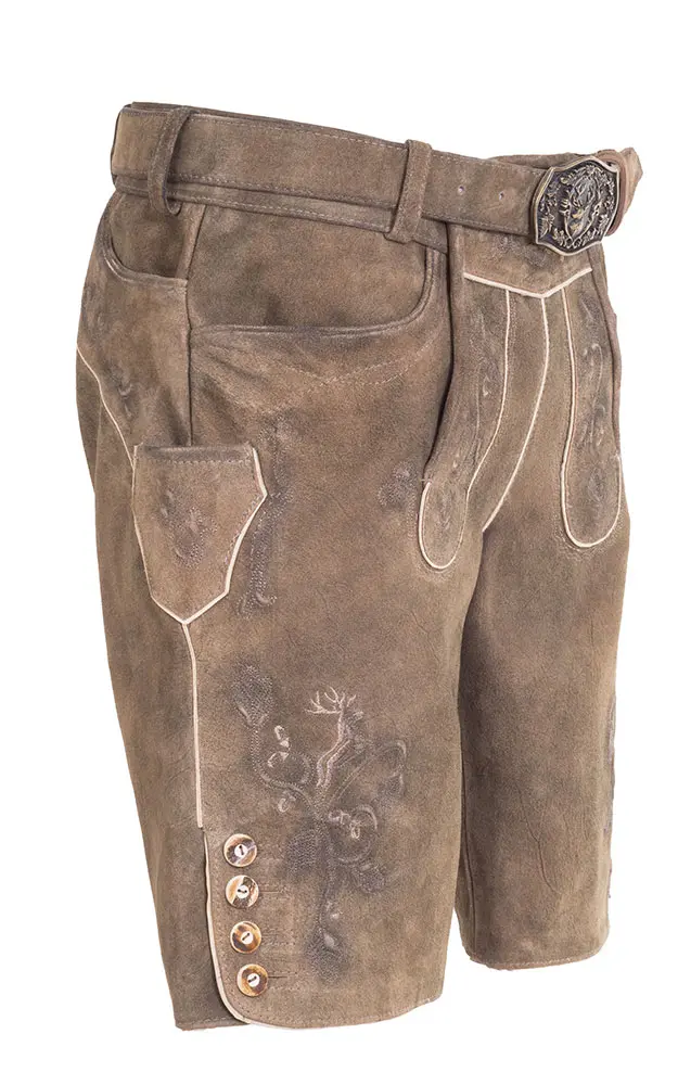 Lederhose Haldensee mit Gürtel, braun