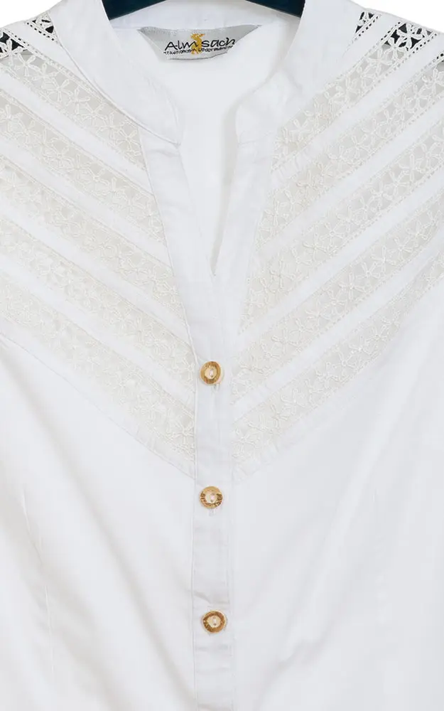 Trachtenbluse 21, weiß