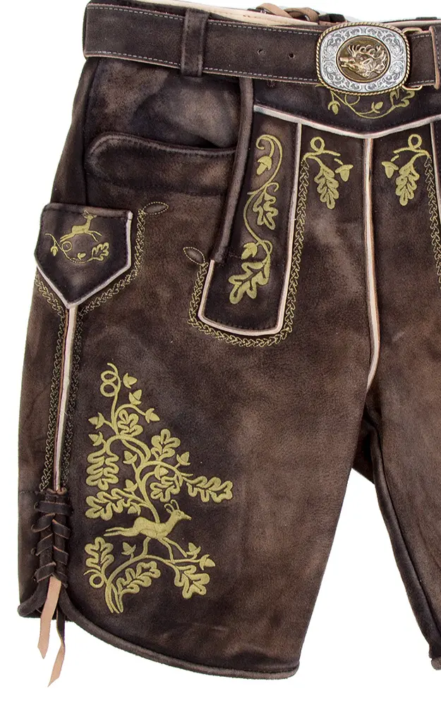 Lederhose Landsham, schwarzbraun