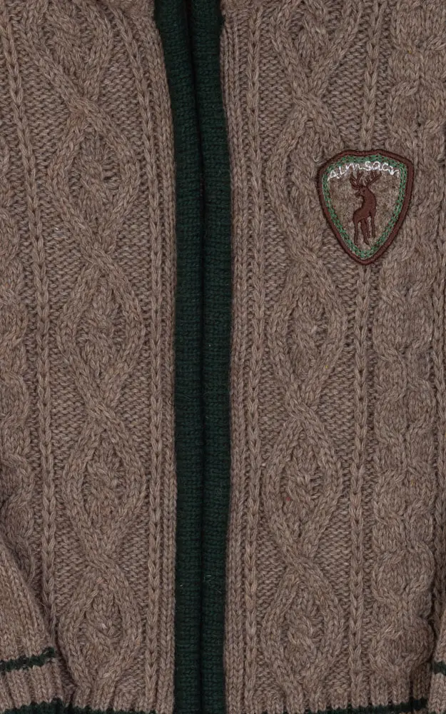 Kinder-Strickjacke 512, hellbraun
