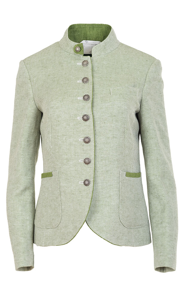 Jacke Anetha 6328A, grün Fischgrat