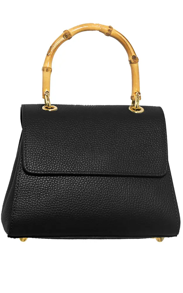 Tasche Bambus, schwarz