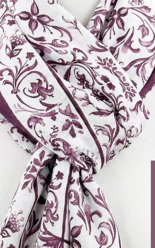 Schal Vintage, pflaume