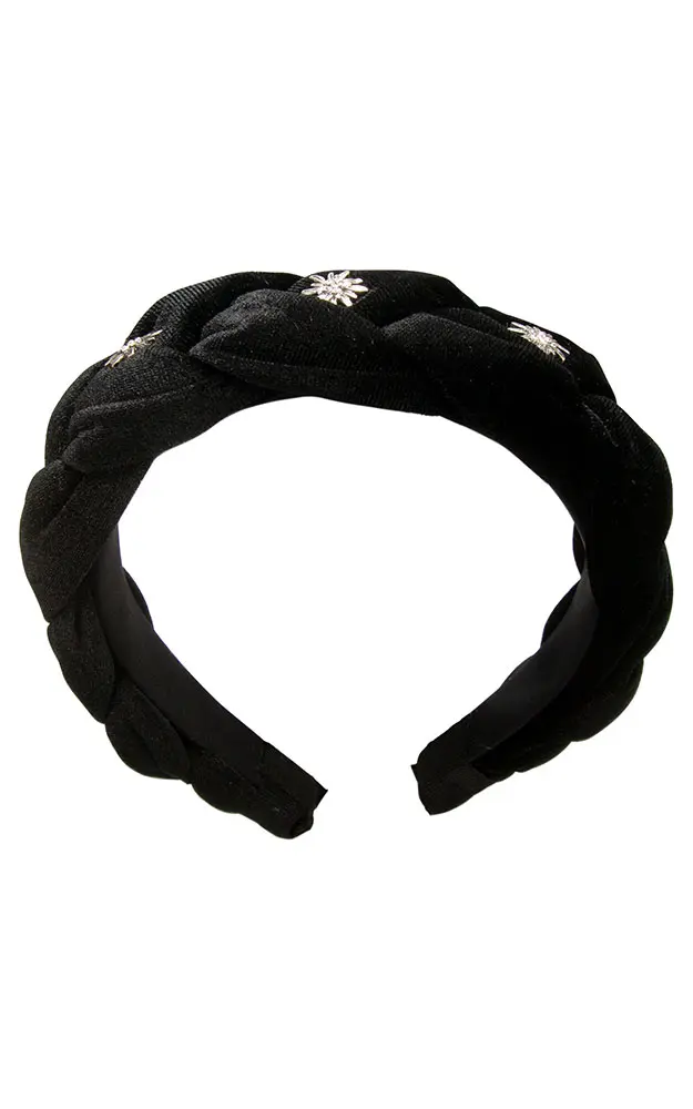 Samt-Haarreif, schwarz