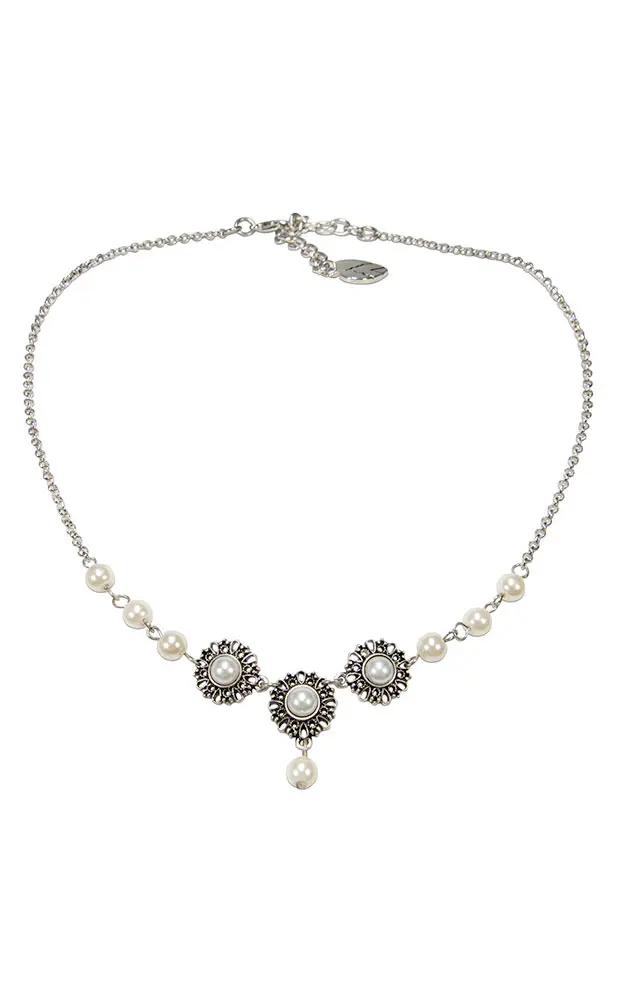 Kette Trilogie, Perle creme-weiß