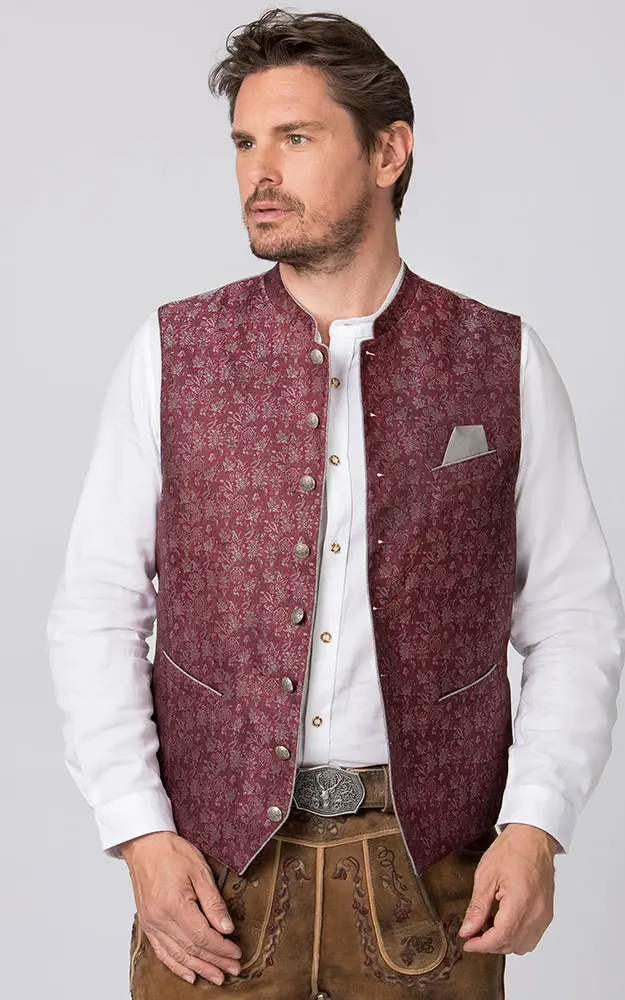 Weste Hartmut, weinrot