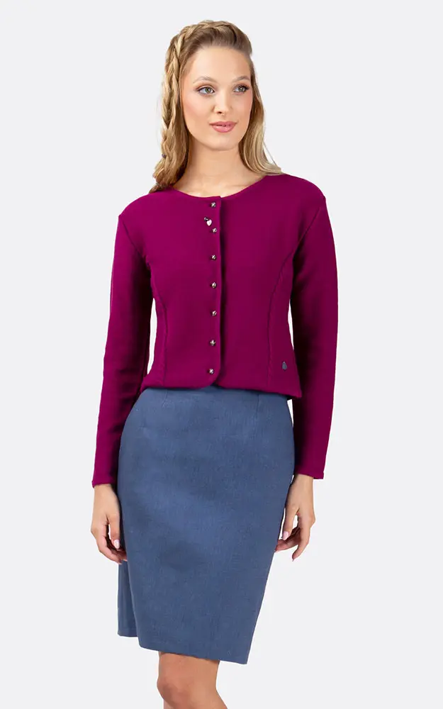 Strickjacke Tia, brombeer