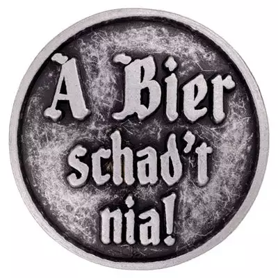 Ansteck-Pin Tradition - A Bier schad't nia