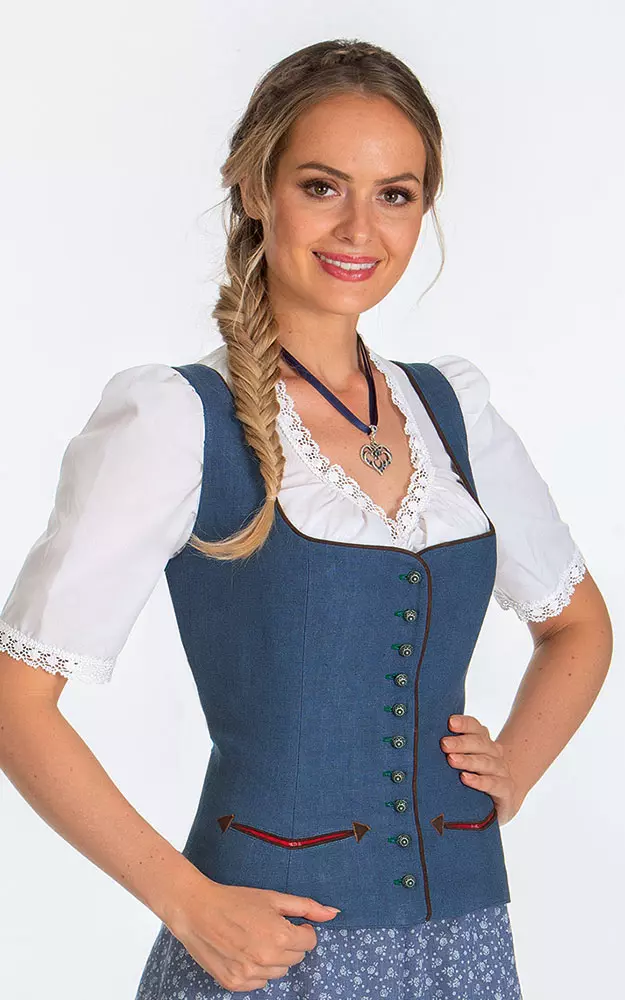 Mieder Landsberg, jeansblau