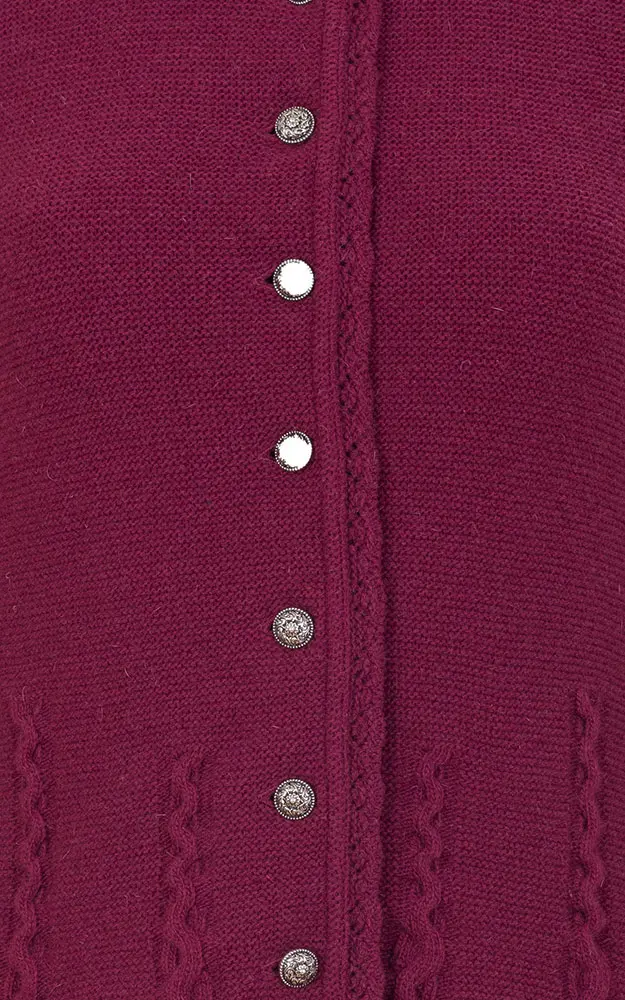 Strickjacke Hilli, weinrot