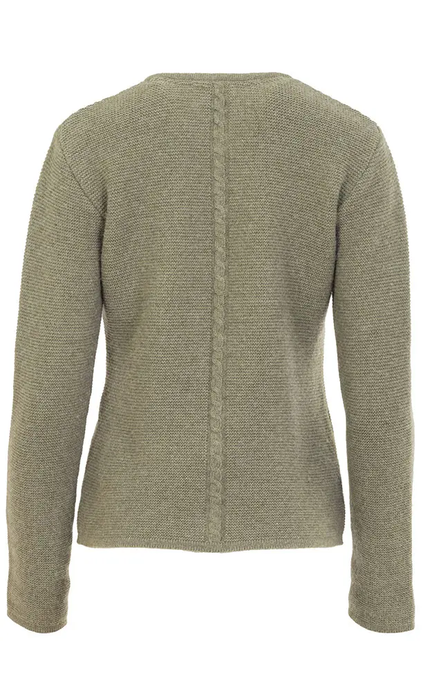 Strickjacke Finnland, schilfgrün