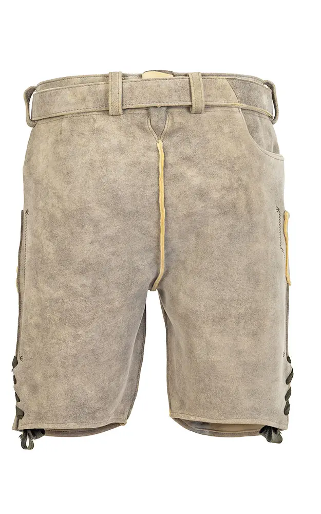 Hirschlederhose Spitzbua mit Gürtel, weizen rustikal