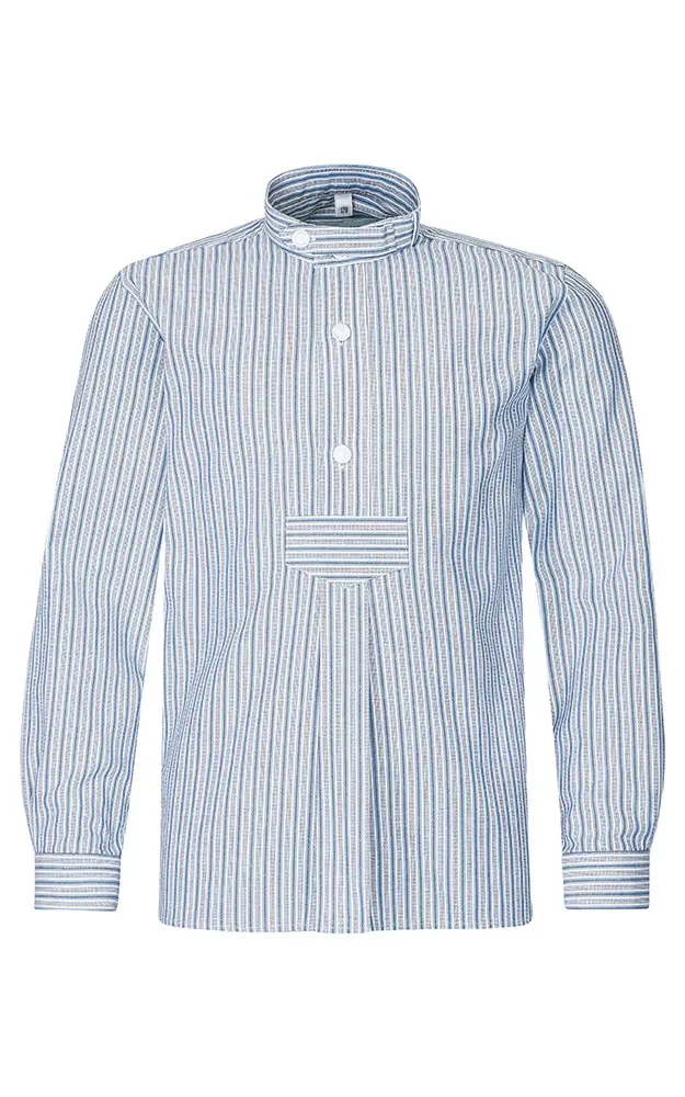 Kinderhemd Lukas, blau gestreift SK