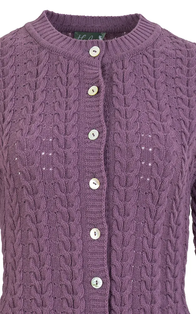 Strickjacke Jana, brombeer