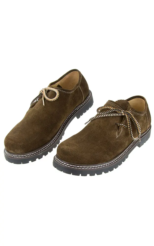 Set-Haferlschuhe Velour, holz/espresso