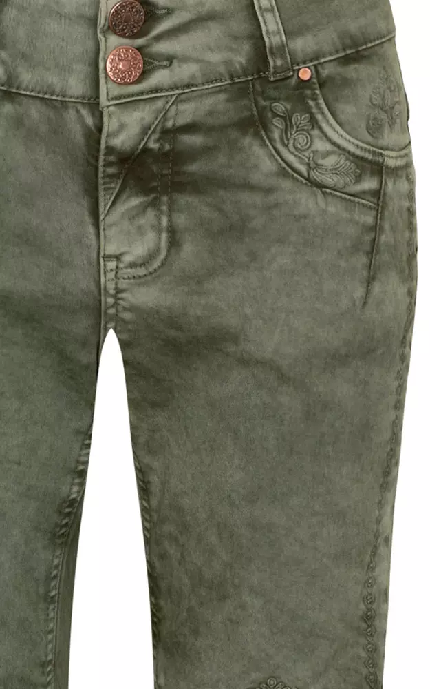 Damen Jeans Short, tanne