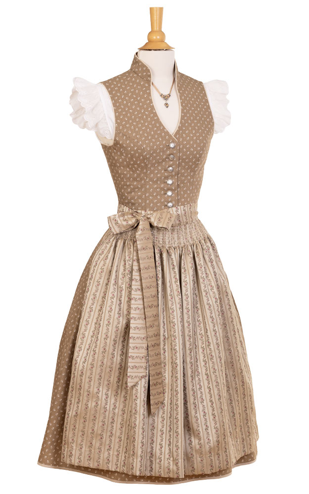 Blusendirndl Angertal /E beige, mit Schürze