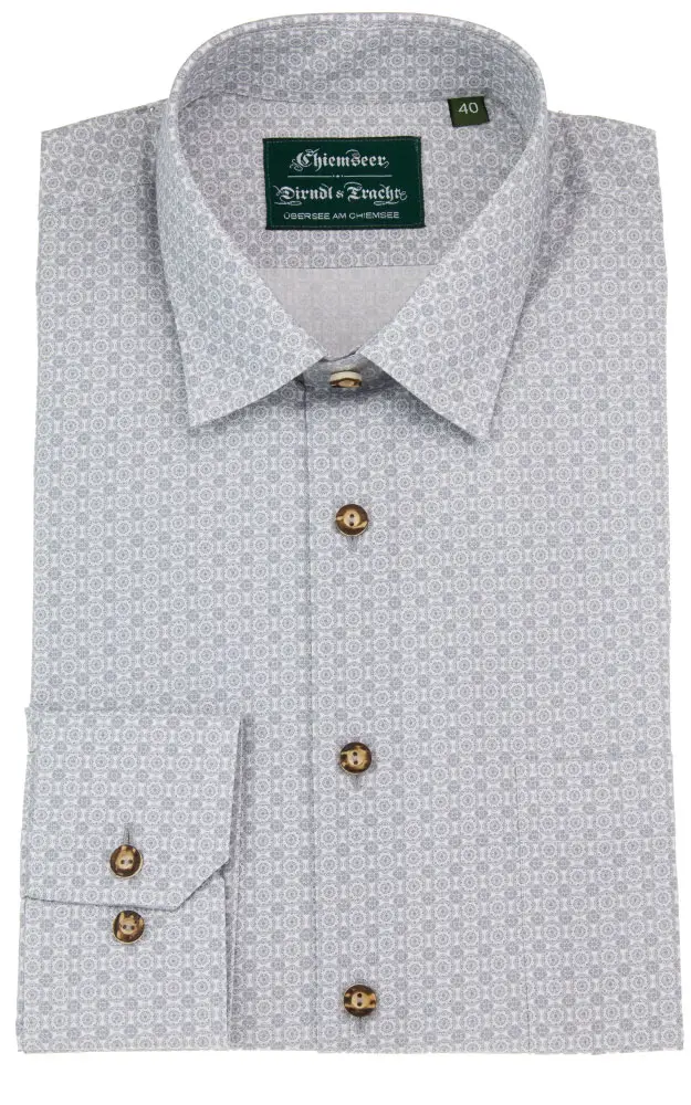 Hemd 2444 4095, grau - Slim fit