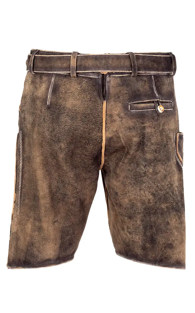 Lederhose Altrei mit Gürtel, braun