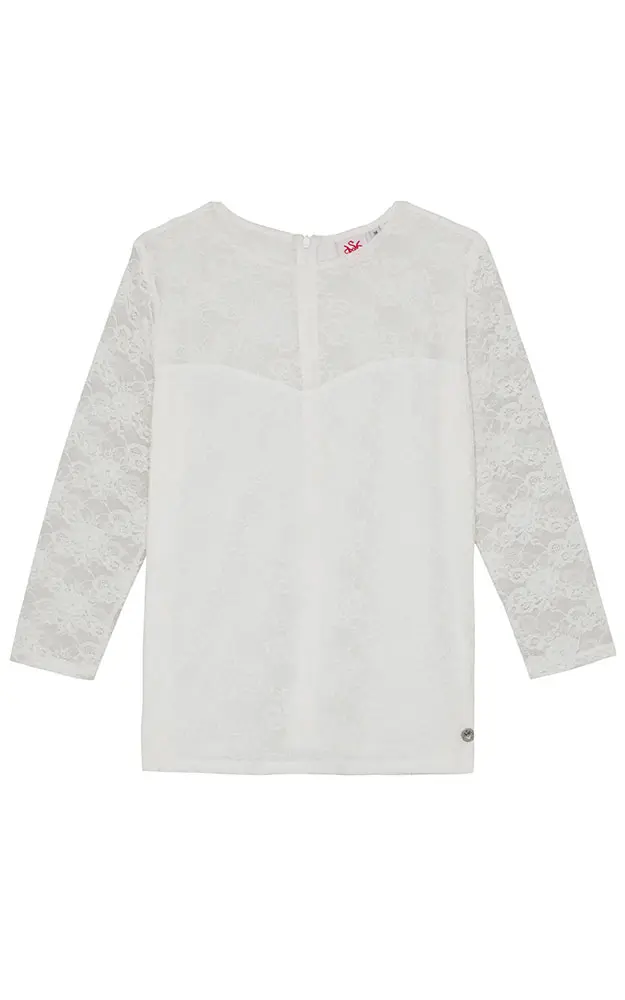 Trachtenbluse Davinia, offweiß