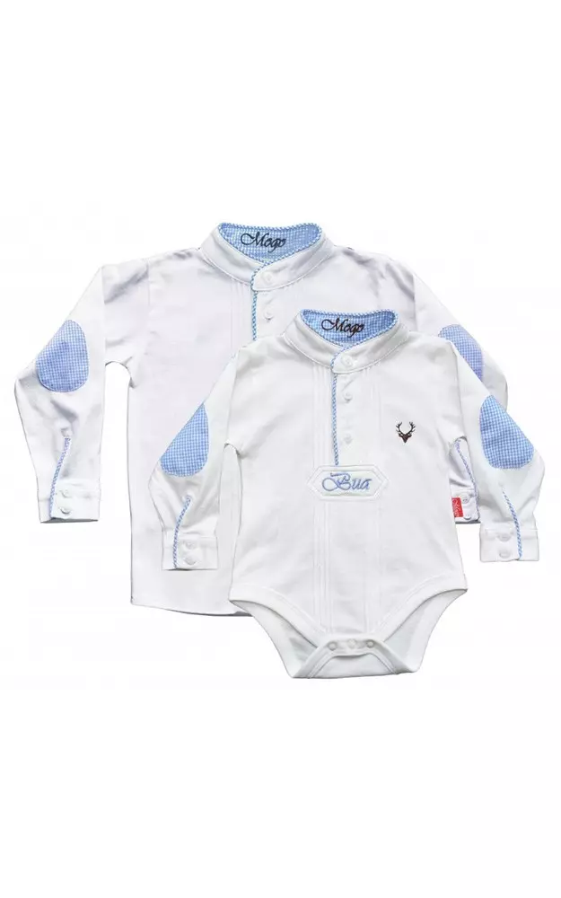 Baby-Body Tommi langarm, blau
