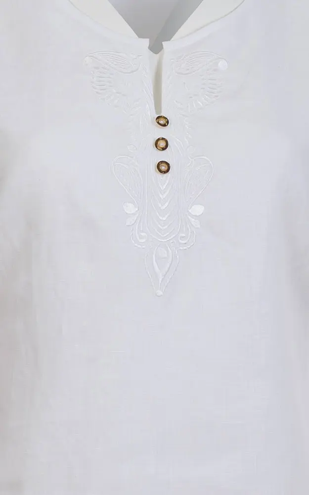 Trachtenbluse 6144 19110, weiß