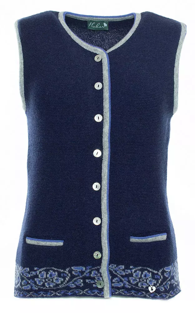 Strickweste Magdi, marine/hellblau