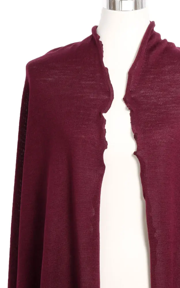 Stola Rüsche, burgund