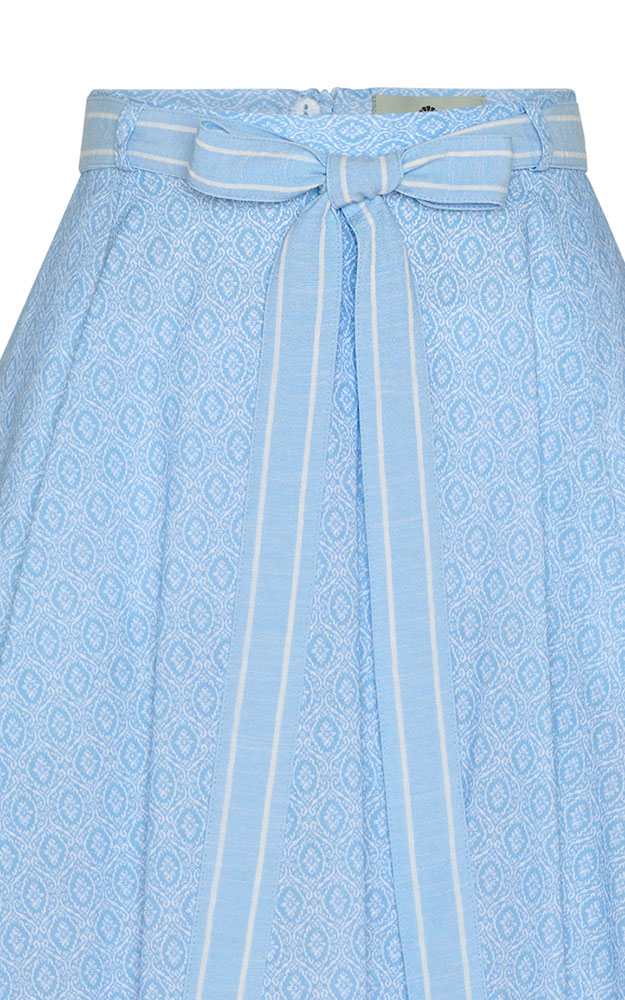 Rock 461305 mit Gürtel, hellblau