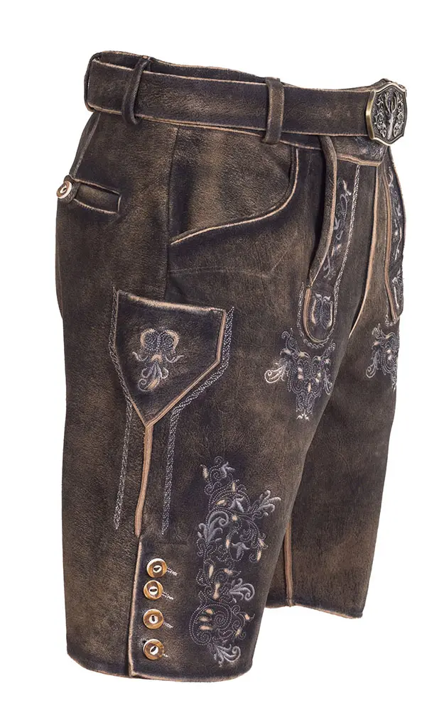 Lederhose Altrei mit Gürtel, braun