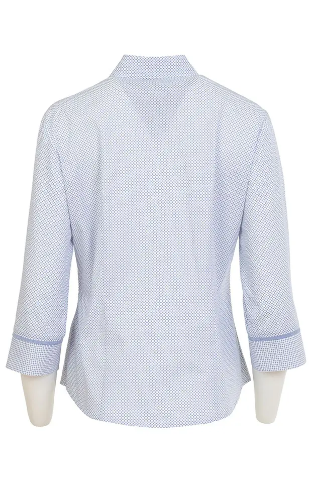 Trachtenbluse 6022 43102, weiß/blau