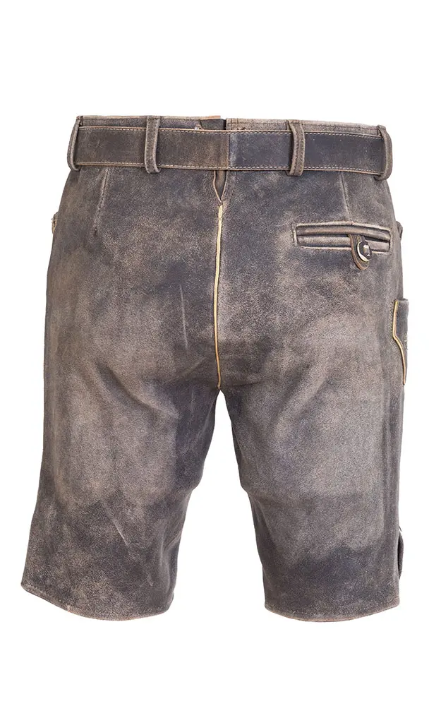 Lederhose Amberg mit Gürtel, braun