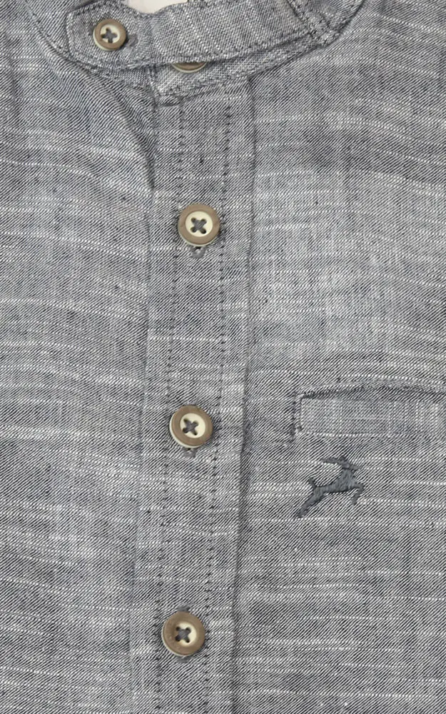 Kinderhemd K106, blau