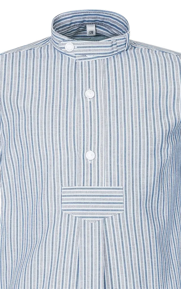 Kinderhemd Lukas, blau gestreift SK