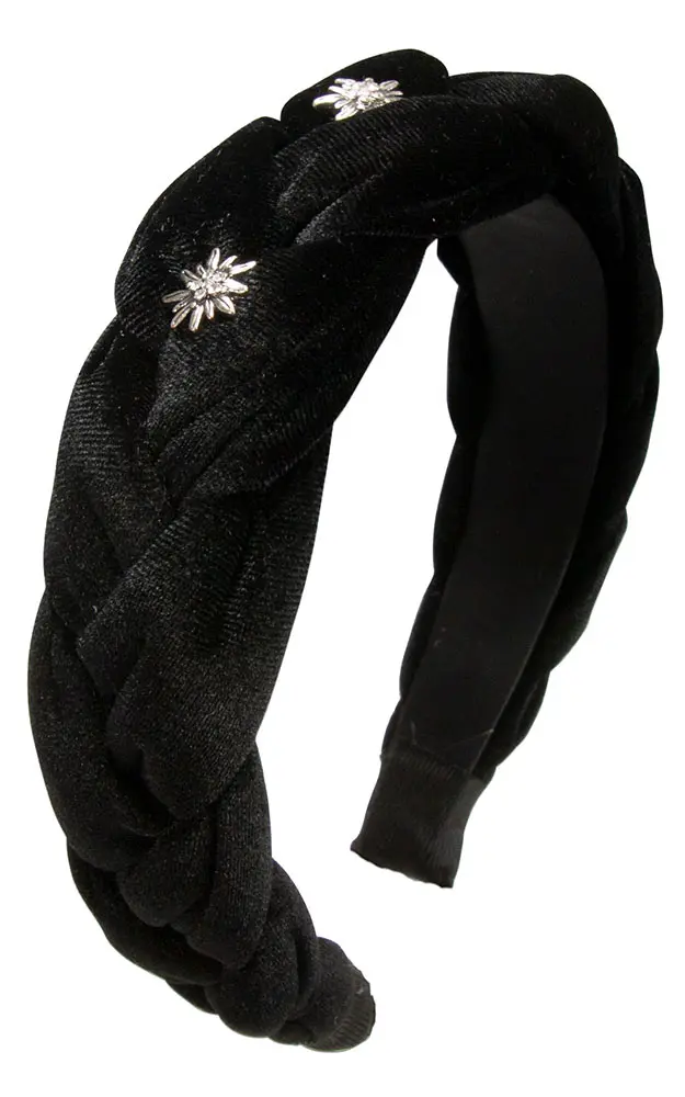 Samt-Haarreif, schwarz