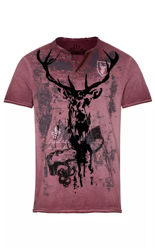 T-Shirt Hirsch, rot